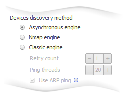 Discovery engine options