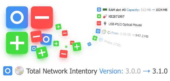 [Changed] Software item: Total Network Inventory — Version: 3.0.0 → 3.1.0